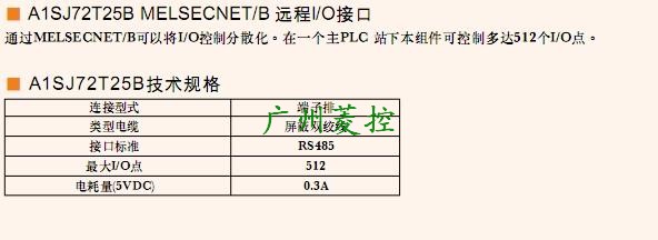 三菱Melsecnet遠程接口模塊A1SJ72T25B